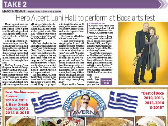 Polin PR Festival of the Arts BOCA Boca Raton Forum cover story