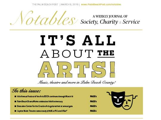 Notables cover page It's All About the Arts