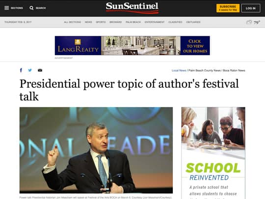 Sun-Sentinel.com Meachum story web page