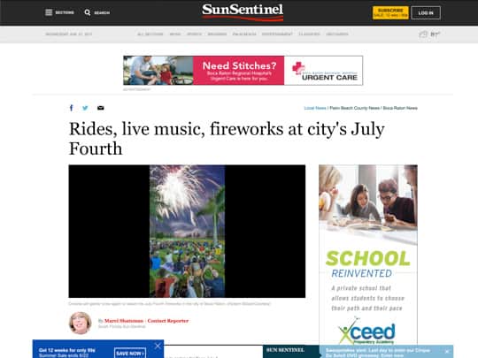 Sun-Sentinel.com article on City of Boca Raton
