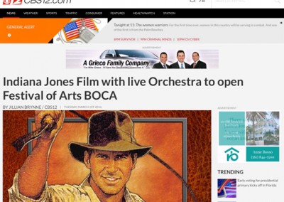 Festival of the Arts BOCA CBS12 Indiana Jones 030116