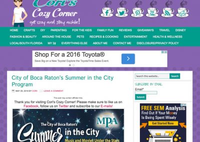 City of Boca Raton Cozy Corner 052916