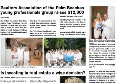 Realtors Association of the Palm Beaches Delray Newspaper Oct 2017
