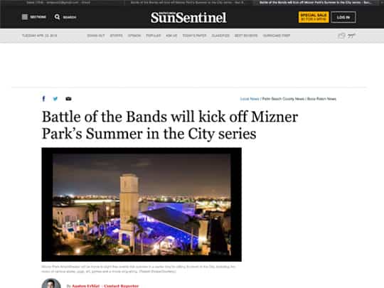 Polin PR placement in Sun-Sentinel.com for City of Boca Raton