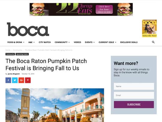 polin pr placement for City of Boca Raton on BocaMag.com